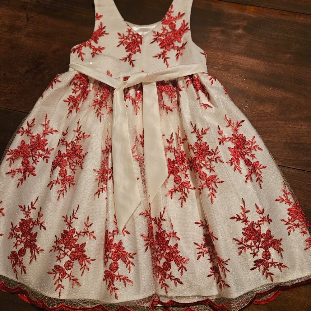 Beautiful Toddler Girls Size 4 Holiday Dress - Picture 4 of 5
